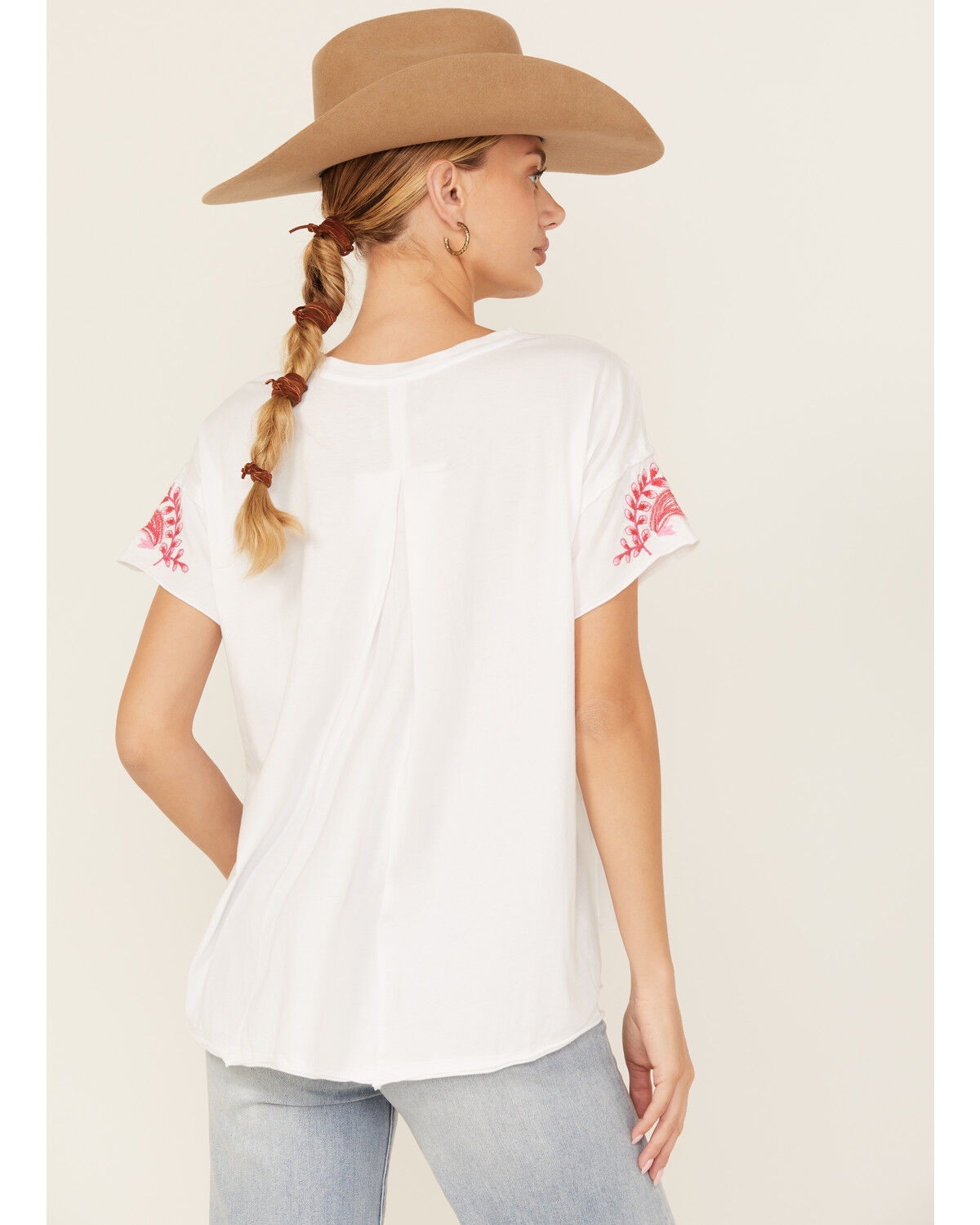 Johnny Was Women's Raw Detail Swing Short Sleeve Tee