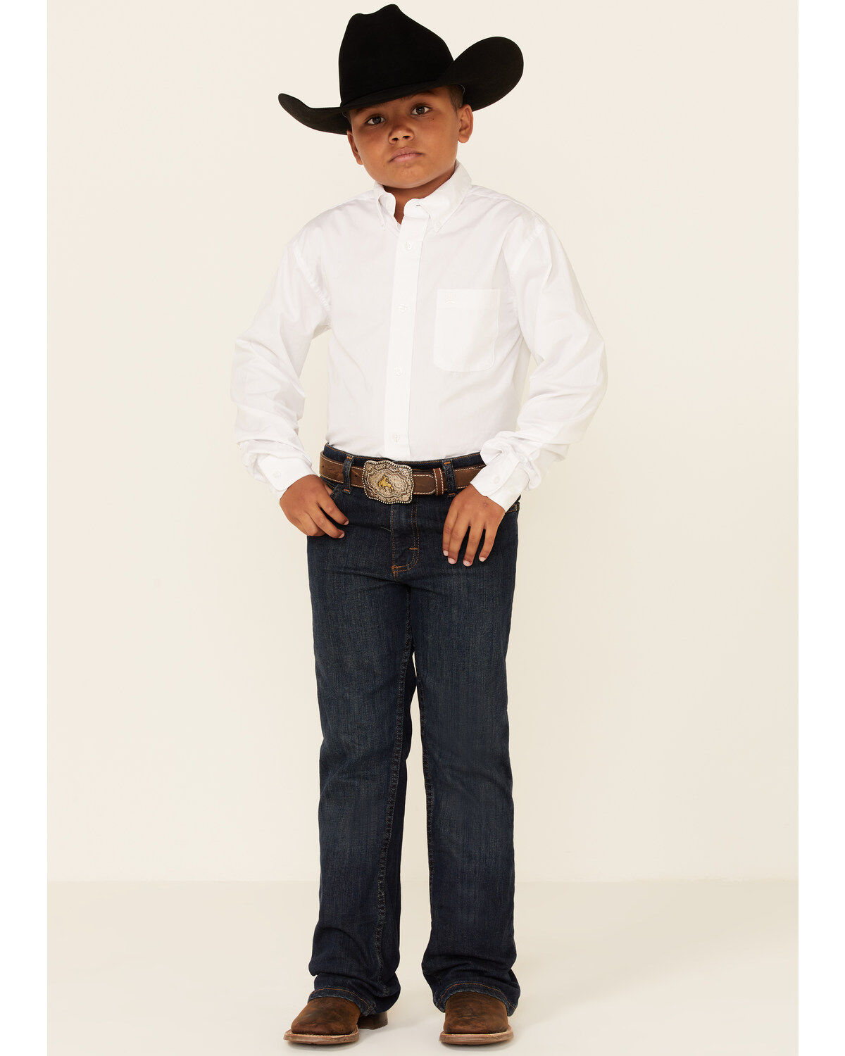Cinch Boy's Solid Long Sleeve Shirt