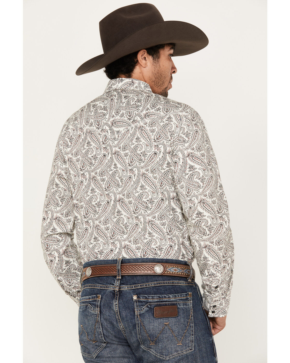 Moonshine Spirit Men's Goleta Paisley Print Long Sleeve Snap Western Shirt