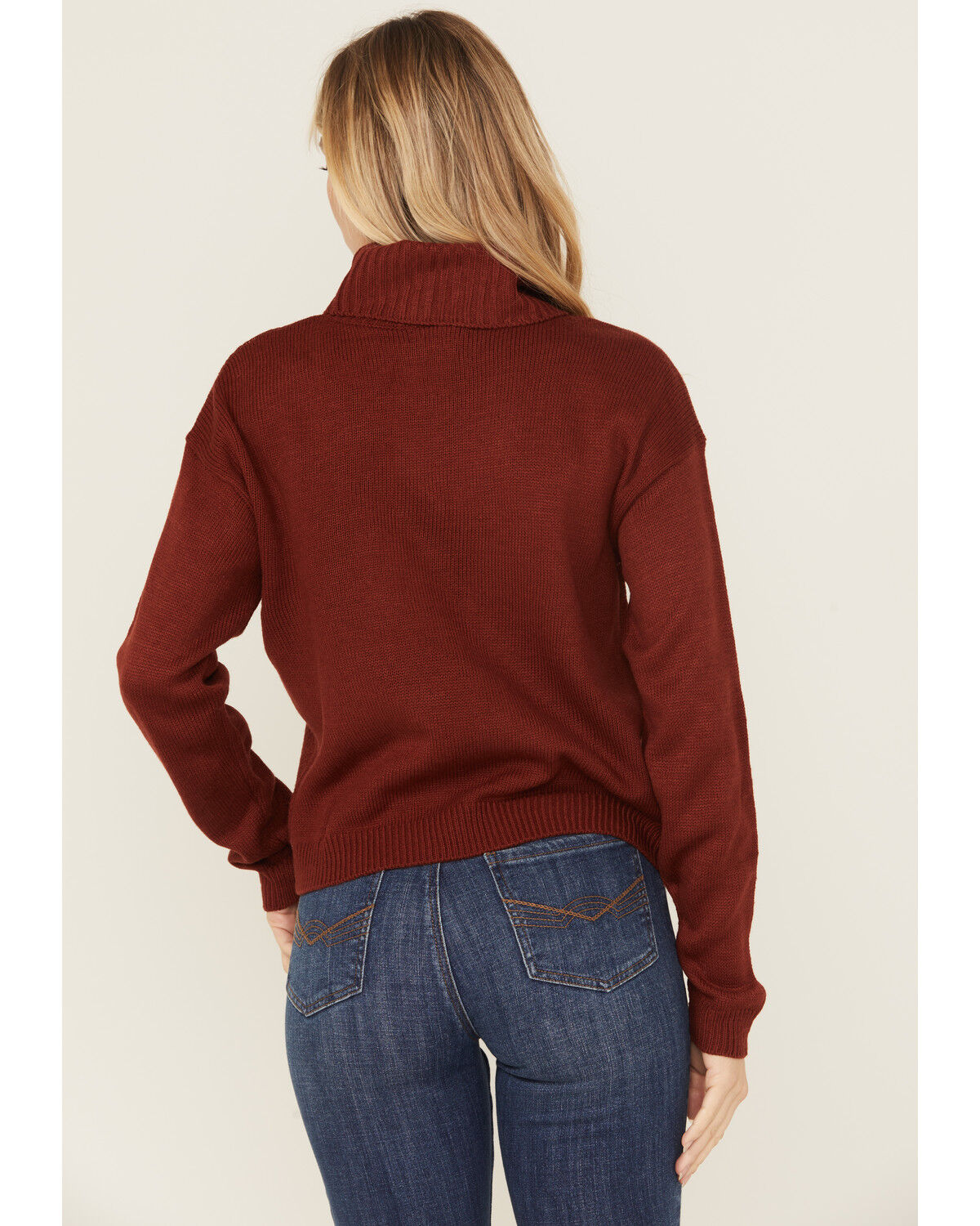 Rock & Roll Denim Women's Southwestern Print Turtleneck Sweater