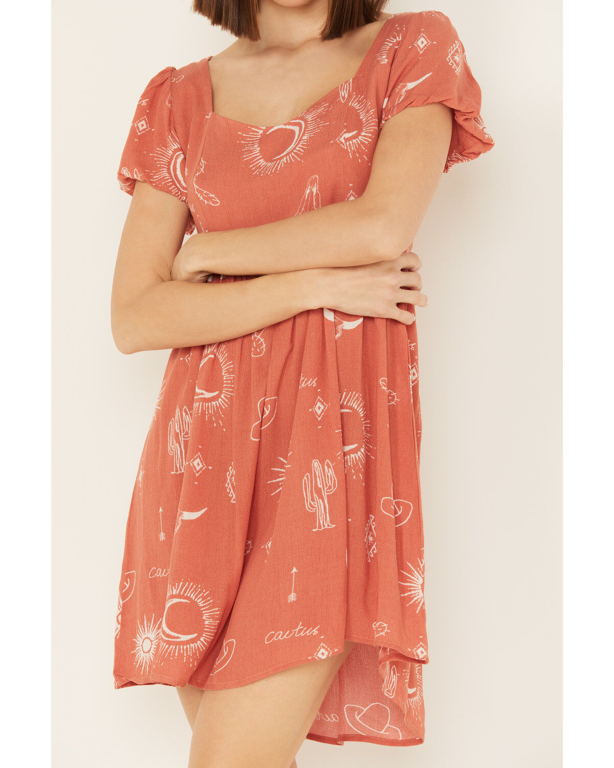 Wild Moss Women's Novelty Print Mini Dress