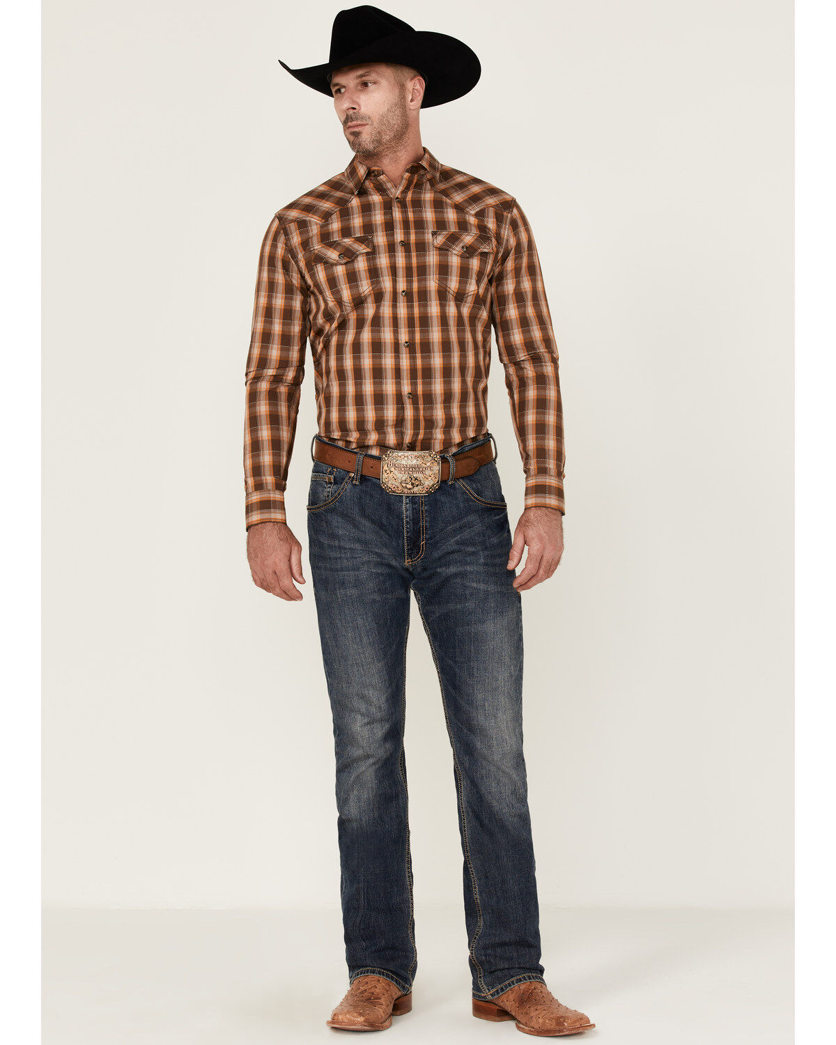 Cody James Men's Weekender Plaid Long Sleeve Snap Western Shirt
