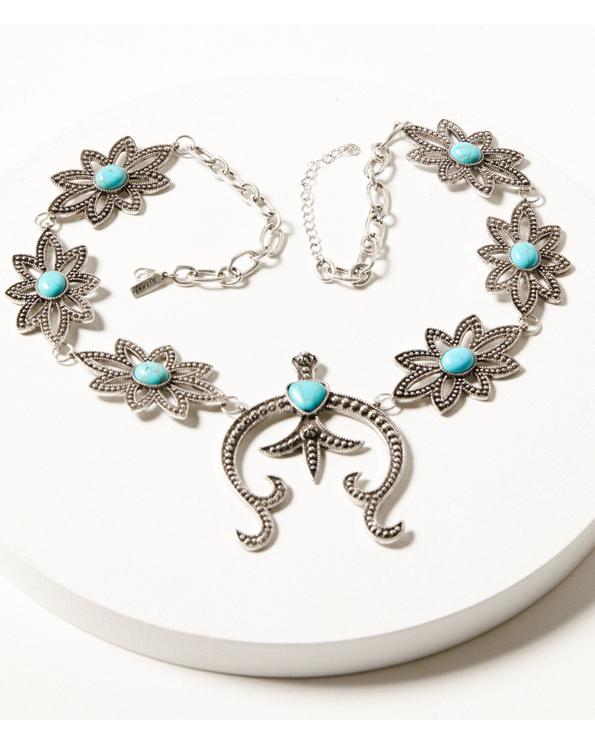 Shyanne Women's Desert Charm Flower Squash Blossom Necklace