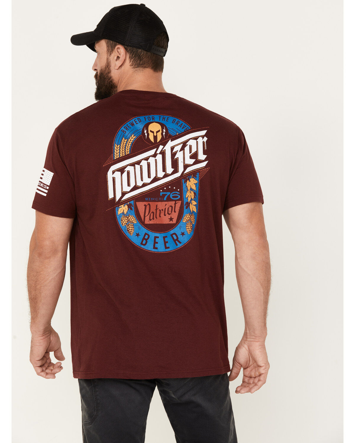Howitzer Men's Beer Badge Short Sleeve Graphic T-Shirt