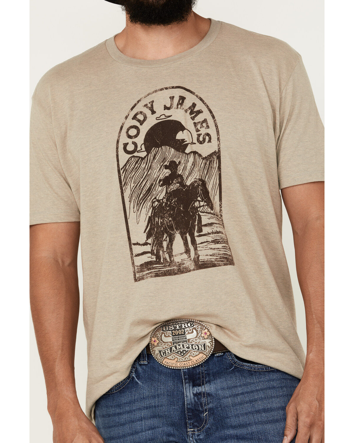 Cody James Men's Cowboy Sketch Short Sleeve Graphic T-Shirt
