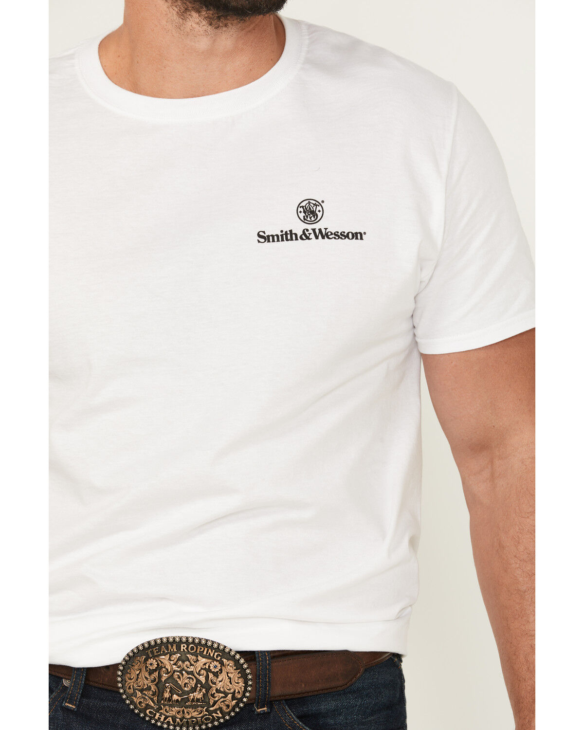 Smith & Wesson Men's Freedom Bull Skull Short Sleeve Graphic T-Shirt