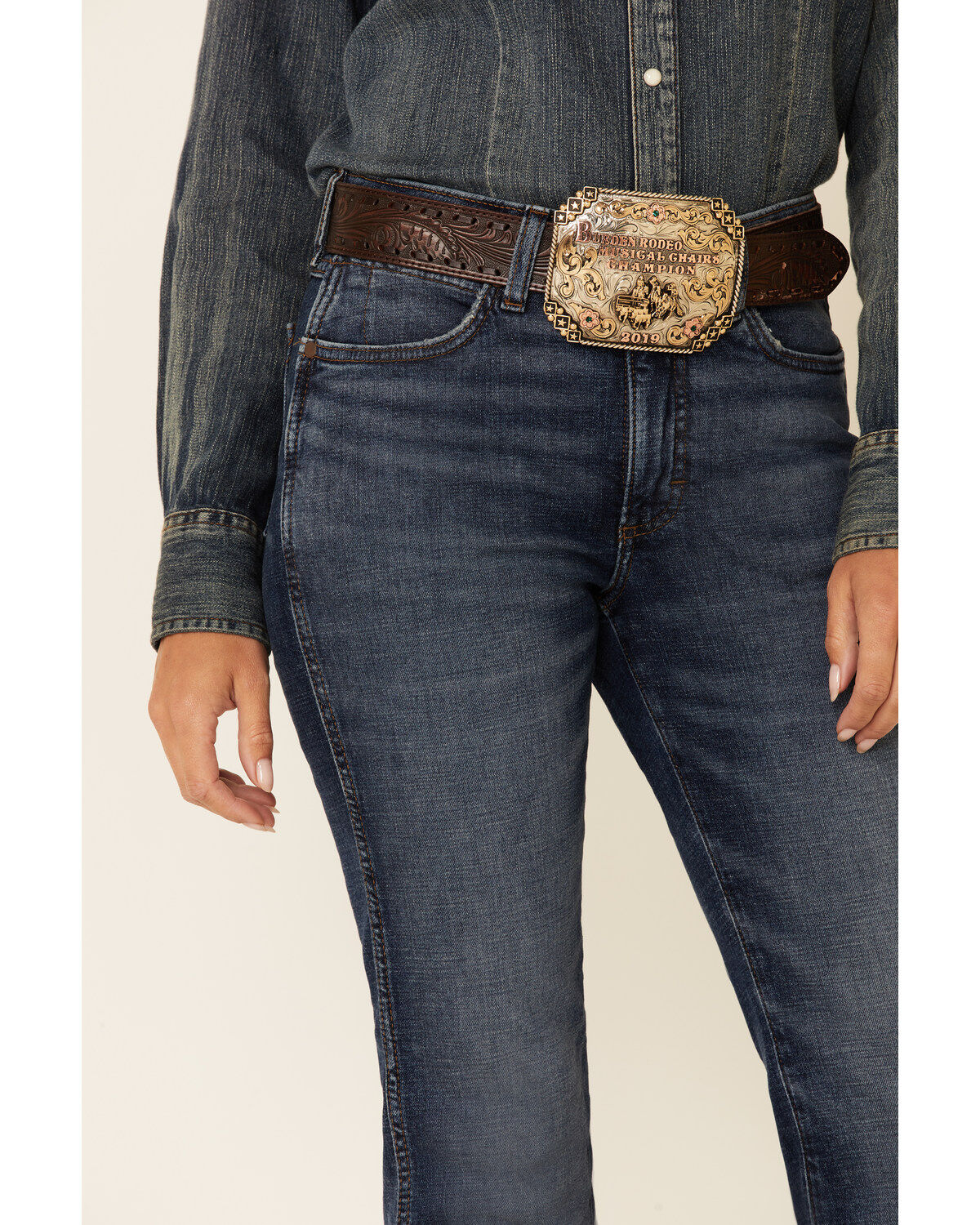 Wrangler Retro Women's Sara Dark Wash High Rise Bootcut Jeans