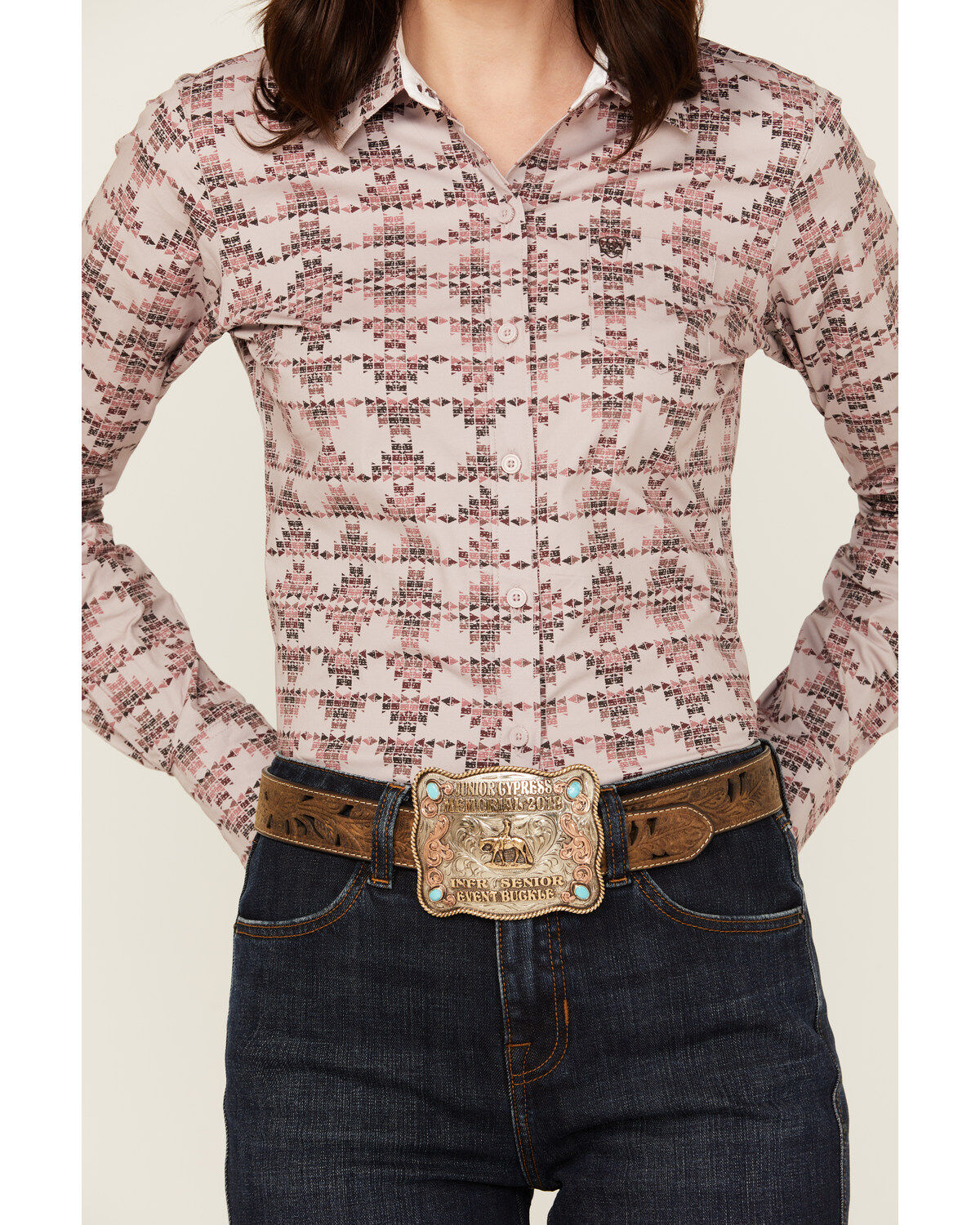 Ariat Women's Kirby Southwestern Print Long Sleeve Button-Down Stretch Western Shirt
