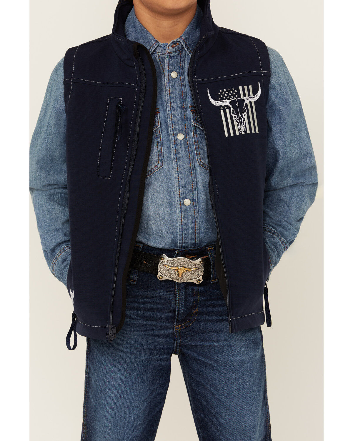 Cowboy Hardware Boys' Skull Flag Vest