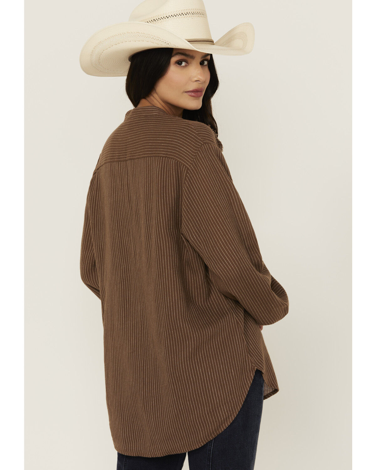 Cleo + Wolf Women's Bren Ruffle Front Long Sleeve Shirt