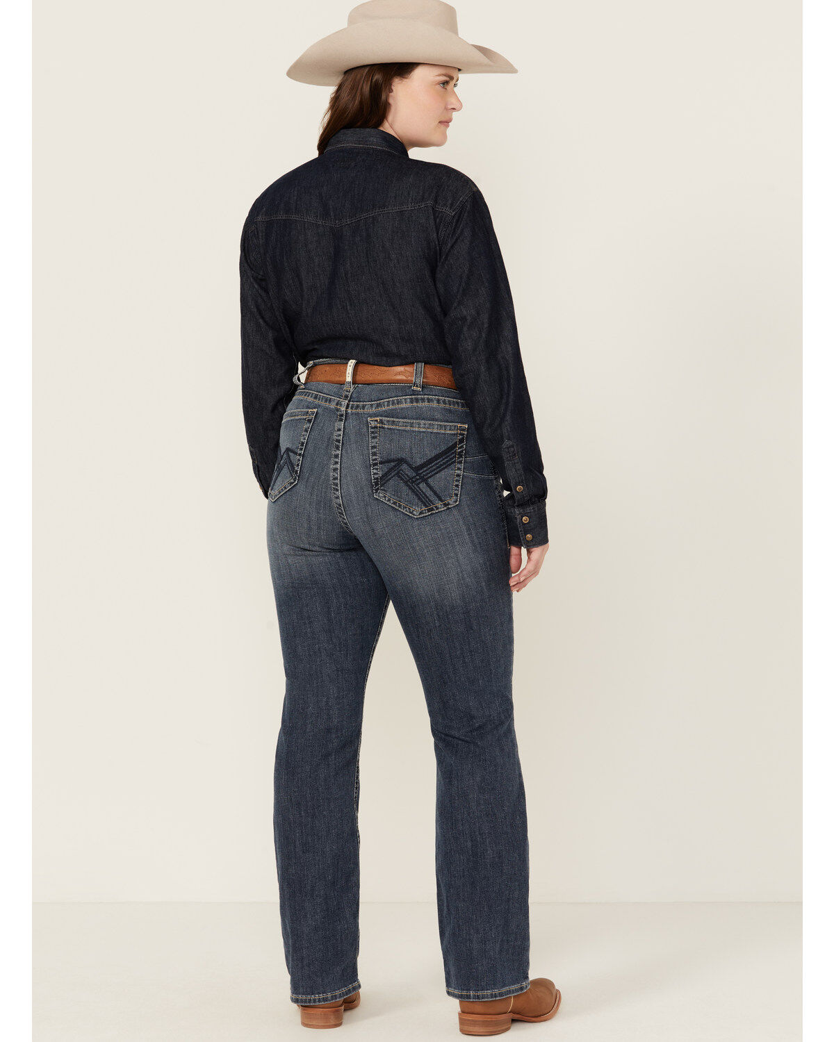 Ariat Women's R.E.A.L. Medium Wash Perfect Rise Phoebe Stretch Bootcut Jeans - Plus