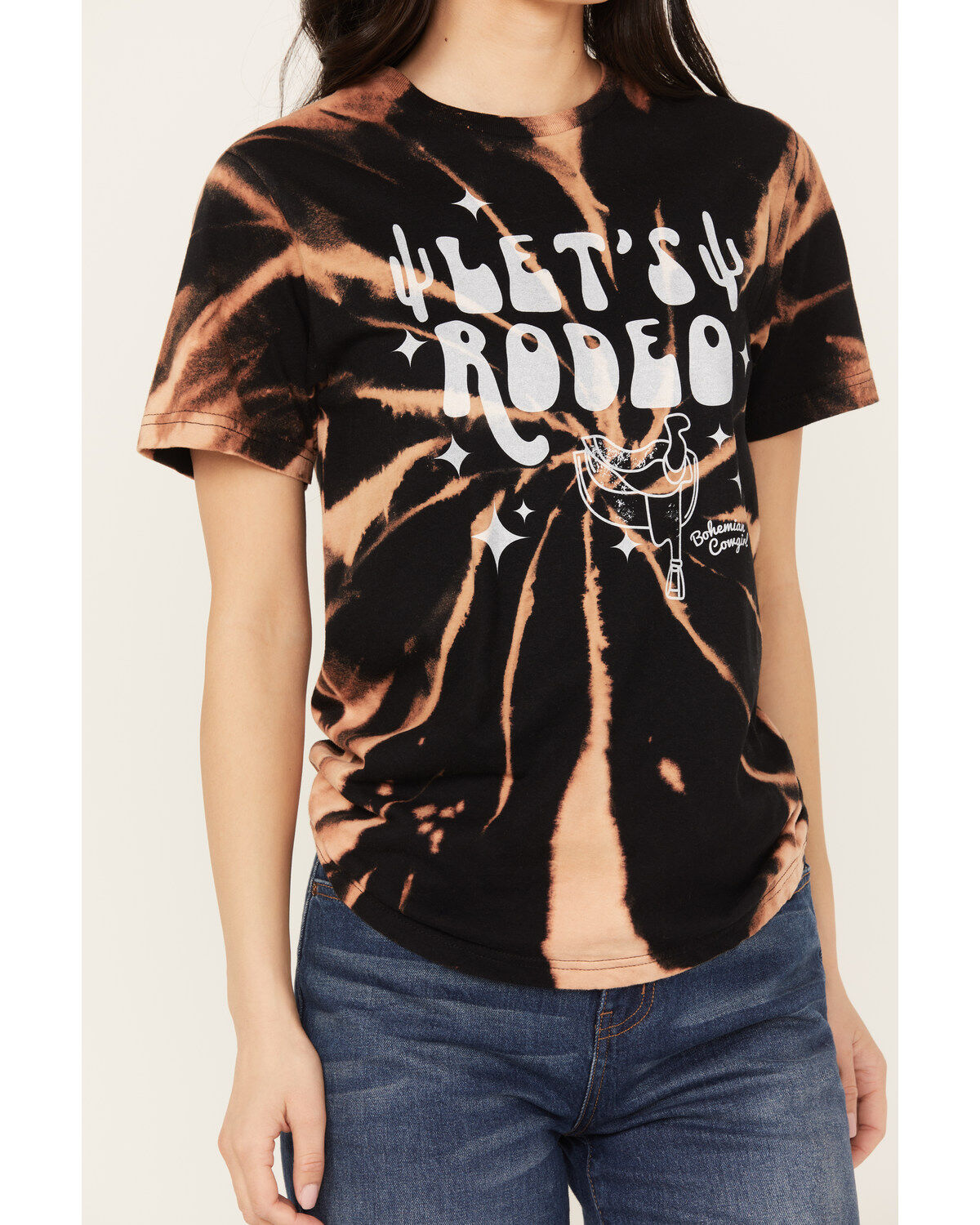 Bohemian Cowgirl Women's Let's Rodeo Short Sleeve Graphic Tee