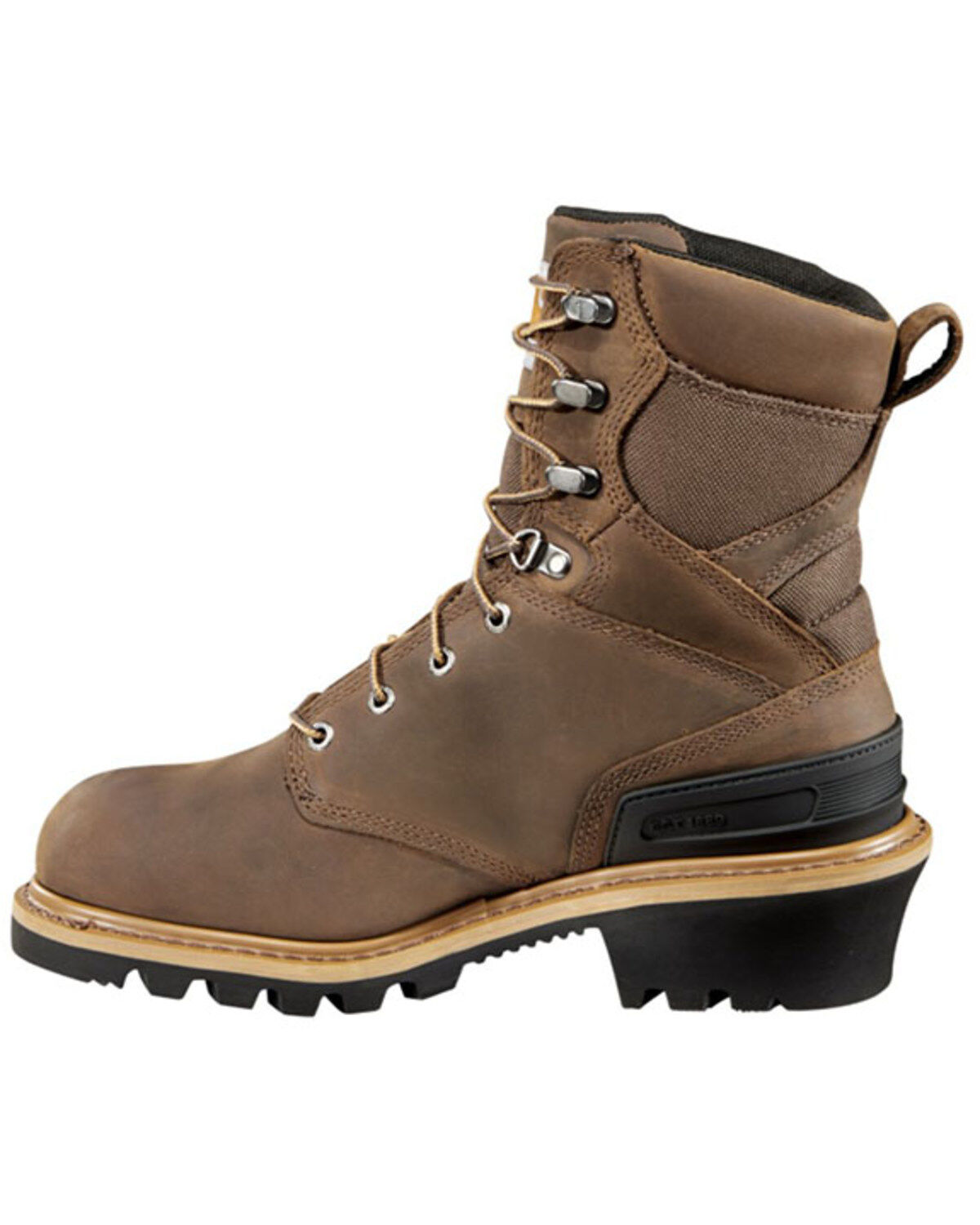 Carhartt 8" Brown Waterproof Logger Boots - Composite Toe