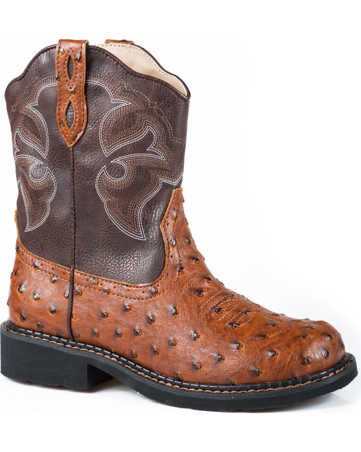 Roper Women's Chunk Faux Ostrich Western Boots