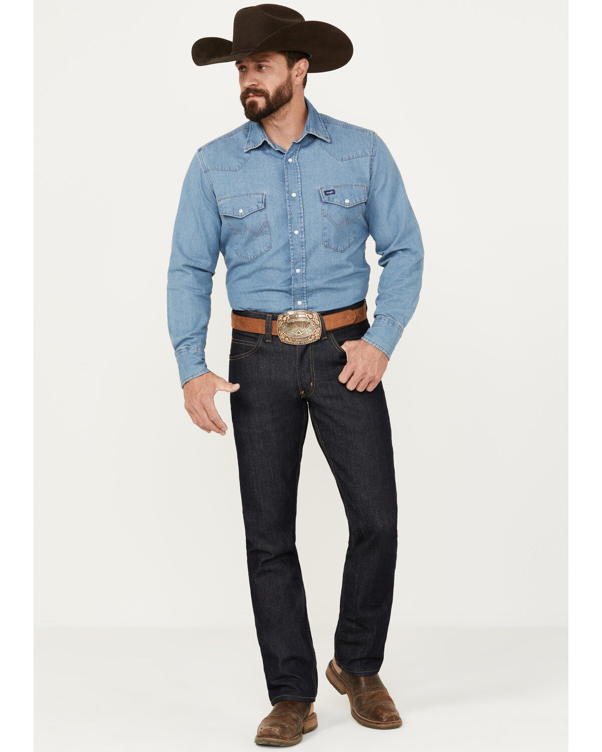 Justin Men's Classic Unwashed Slim Straight Stretch Denim Jeans
