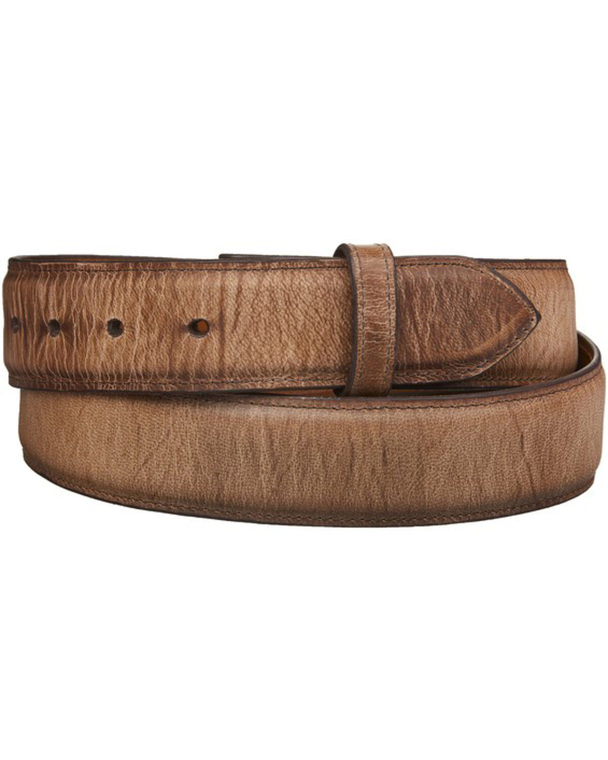 Lucchese Men's Tan Mad Dog Goat Leather Belt