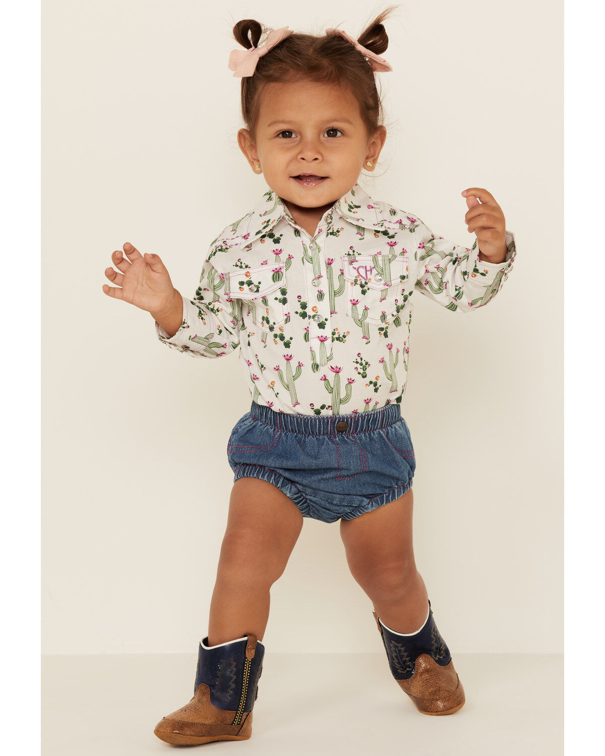 Wrangler Infant Girls' Denim Diaper Cover