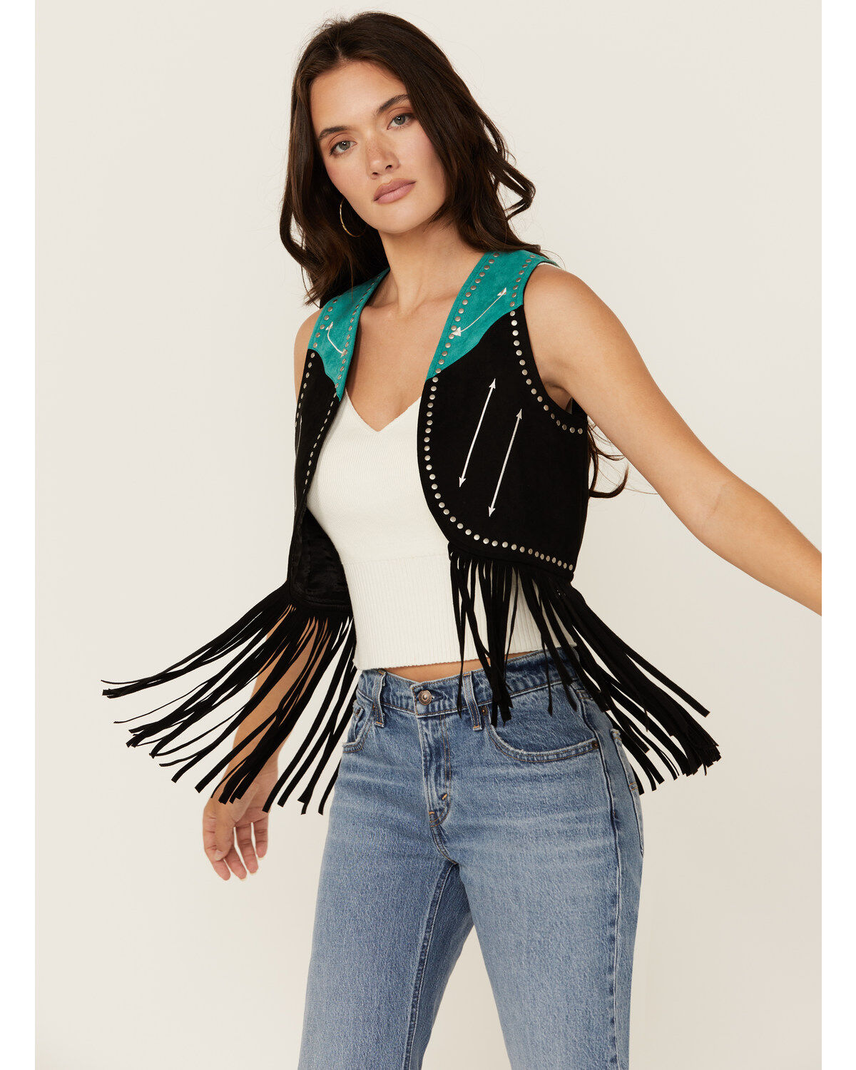 Rock & Roll Denim Women's Fringe Vest