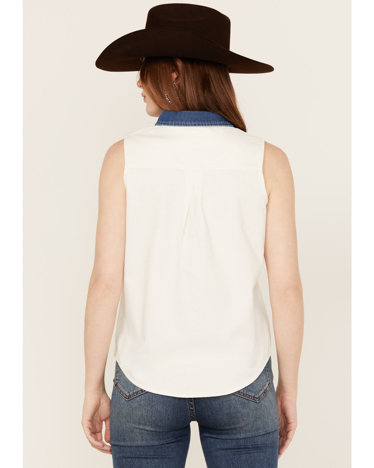 Wrangler Retro Women's Border Print Sleeveless Snap Western Shirt