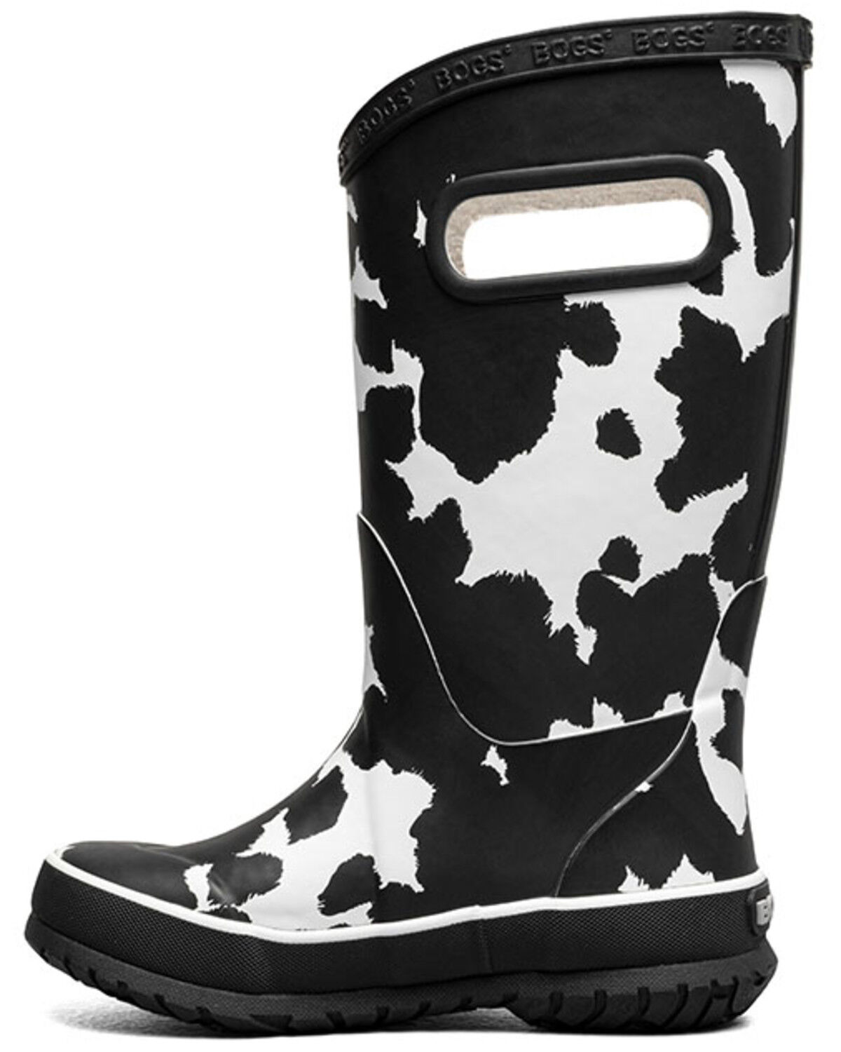 Bogs Girls' Cow Print Rain Boots - Round Toe