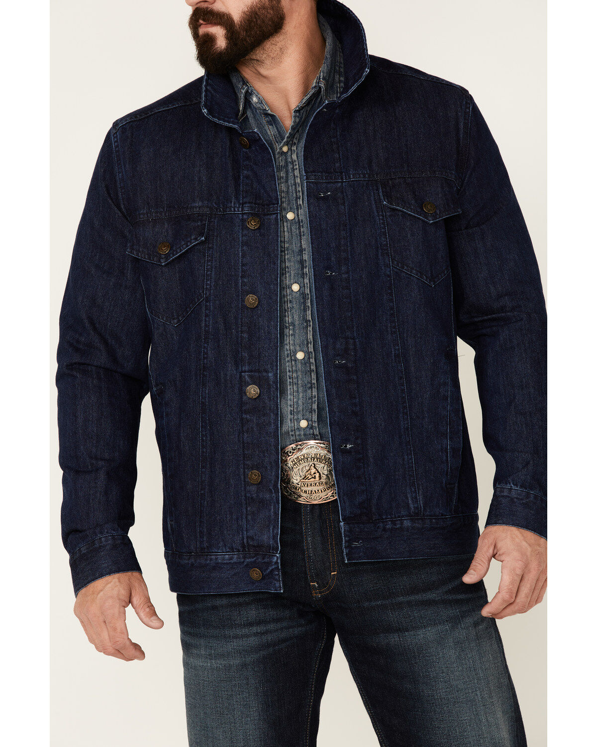 Cody James Men's Coasting Medium Wash Button-Front Unlined Denim Jacket
