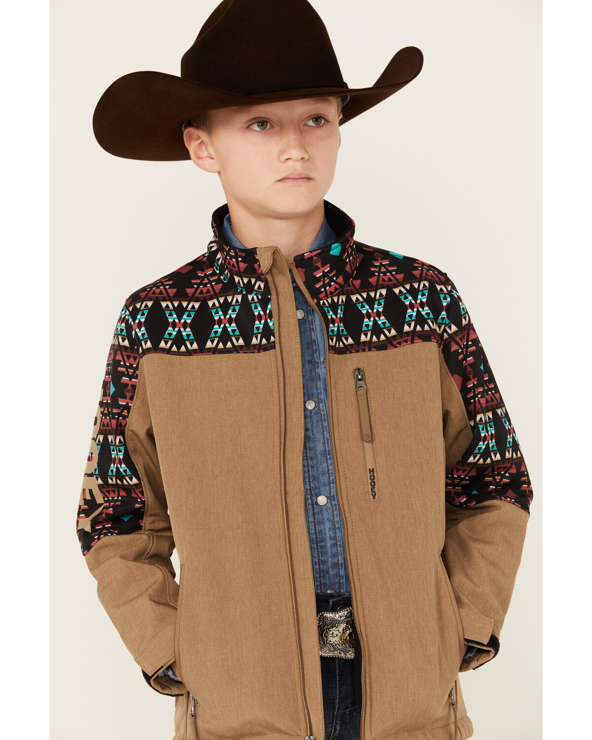 Hooey Boys' Color Blocked Softshell Jacket