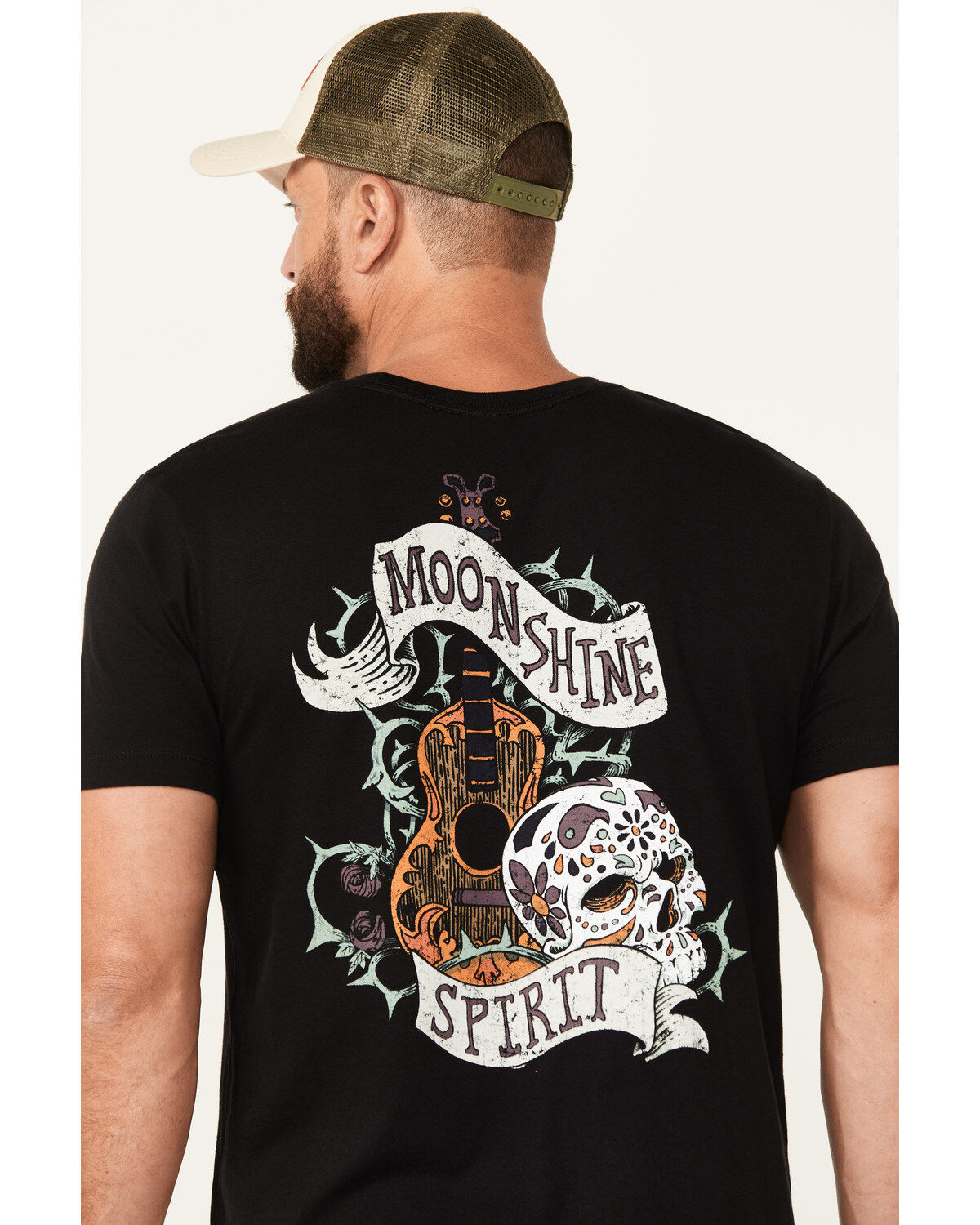 Moonshine Spirit Men's Guitar Short Sleeve Graphic T-Shirt