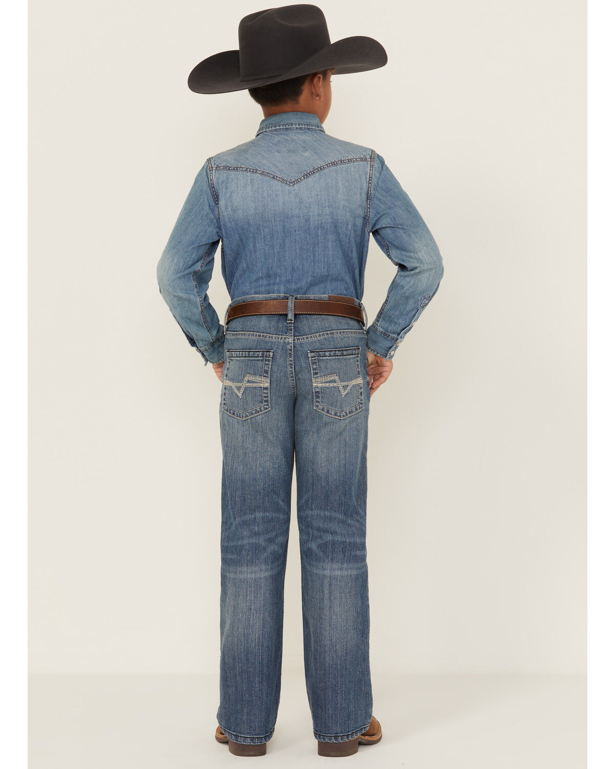 Cody James Boys' Newman Medium Wash Relaxed Bootcut Comfort Stretch Denim Jeans