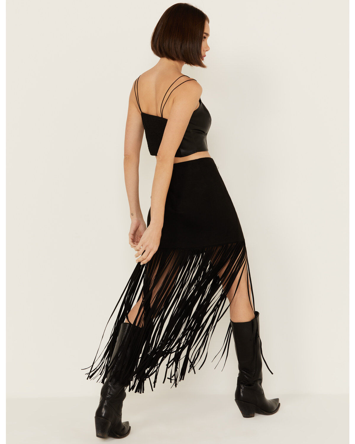 Vocal Women's Fringe Studded Skirt