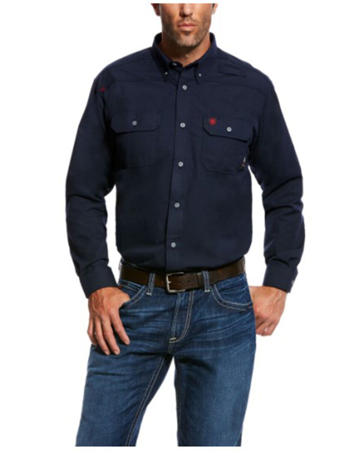 Ariat Men's FR Featherlight Long Sleeve Button Down Work Shirt - Big