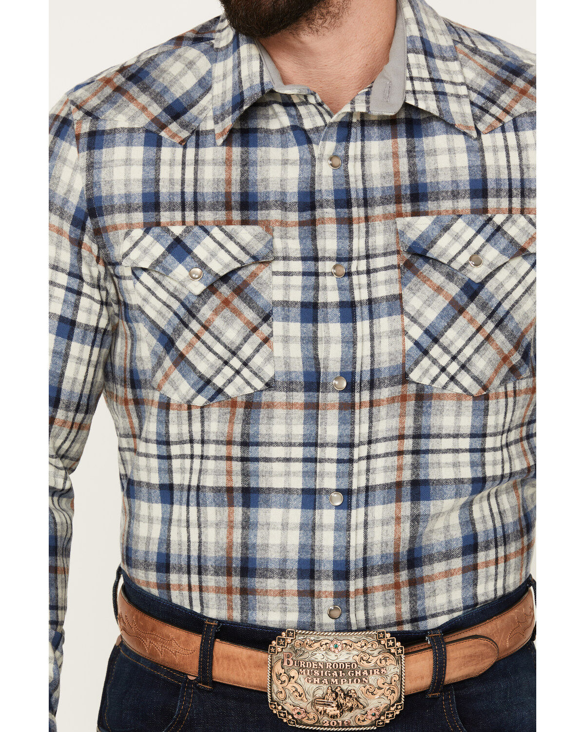 Pendleton Men's Canyon Plaid Print Long Sleeve Western Snap Shirt