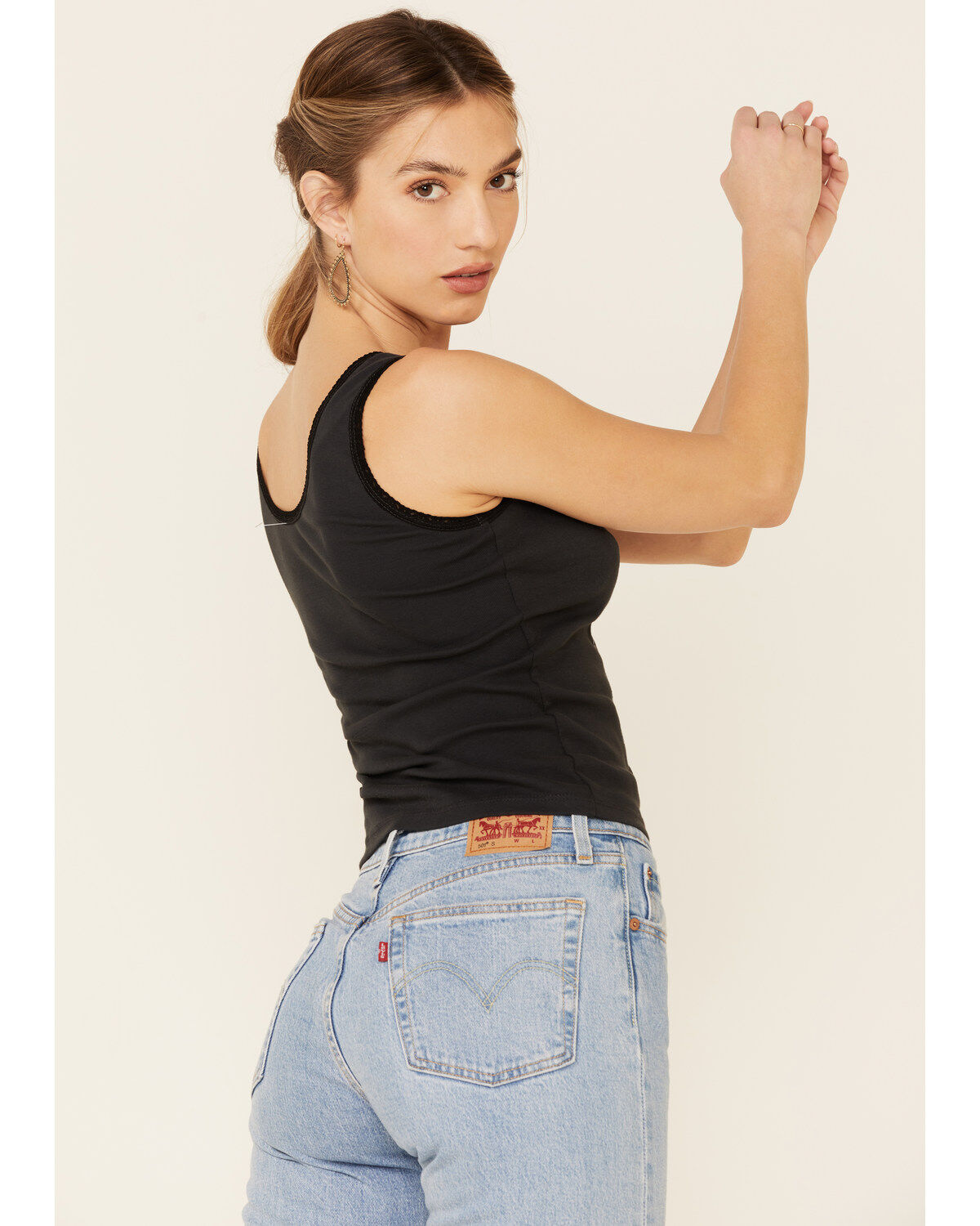 Bandit Brand Women's Bandit Brand Eagle Graphic Lace Trim Tank Top