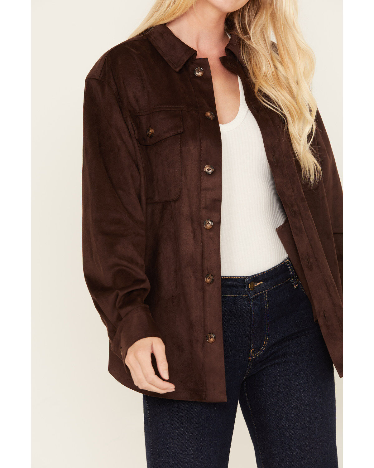 Cleo + Wolf Women's Faux Suede Shacket