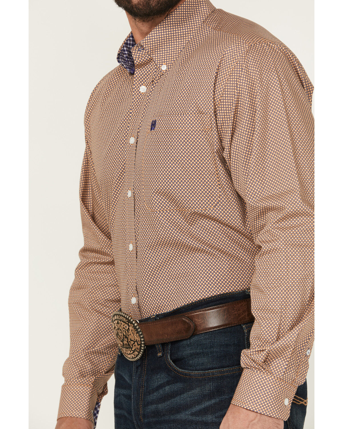 Cinch Men's Geo Print Long Sleeve Button-Down Western Shirt