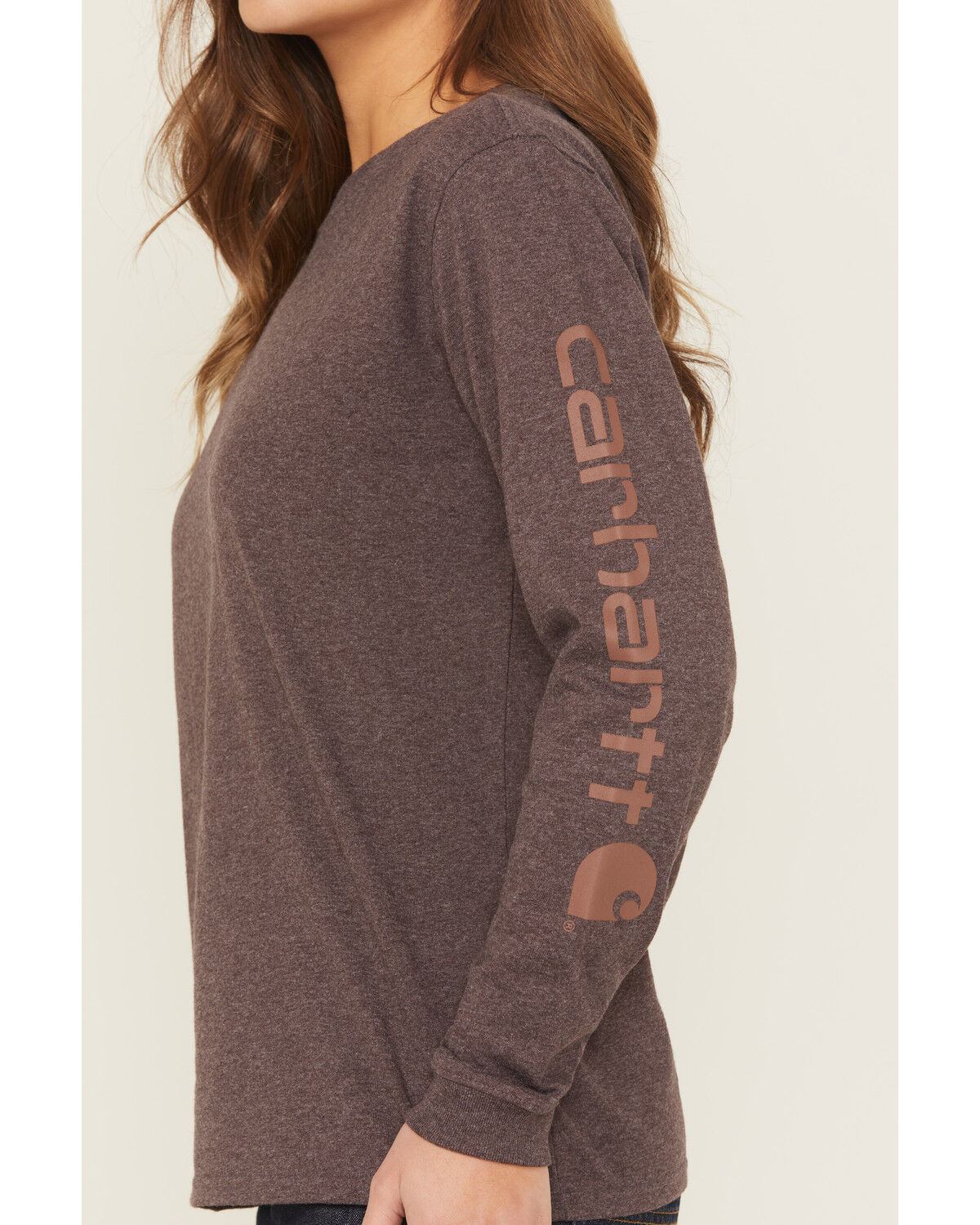 Carhartt Women's Loose Fit Heavyweight Long Sleeve Logo Graphic Work Tee