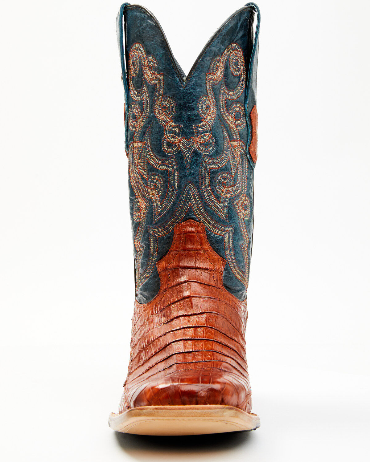 Tanner Mark Men's Exotic Caiman Belly Western Boots - Broad Square Toe