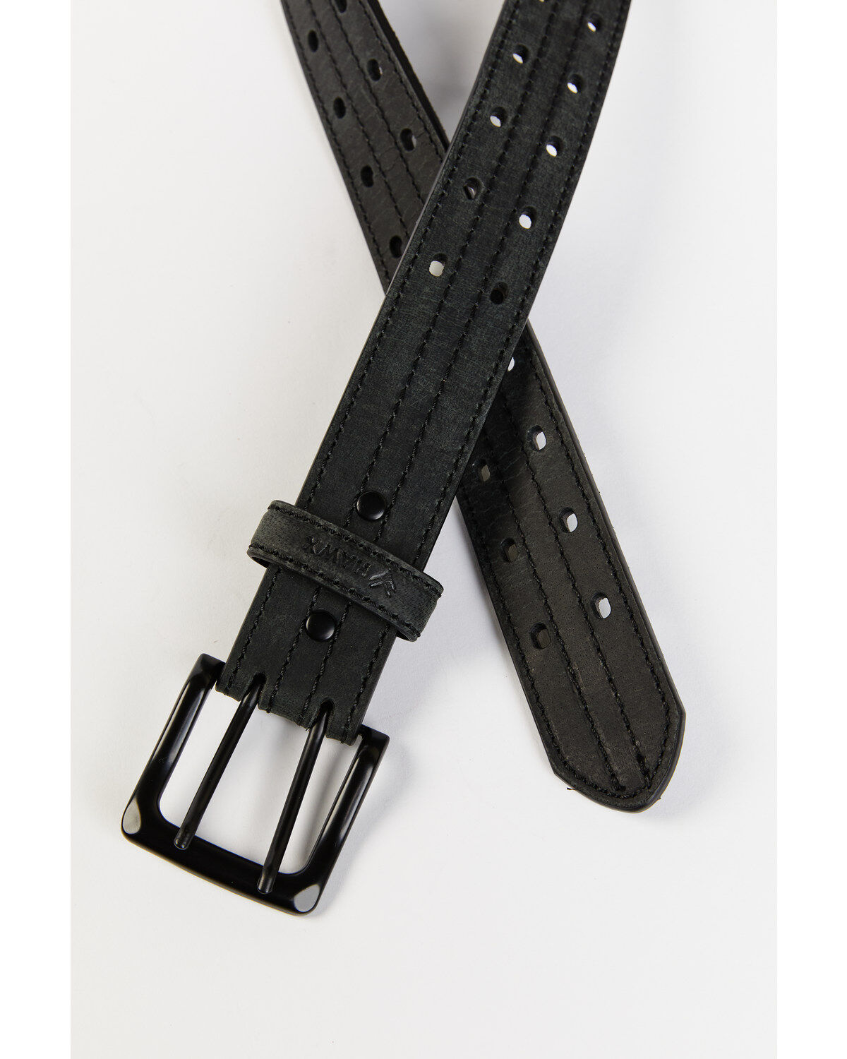Hawx Men's Double Prong Reinforced Leather Belt