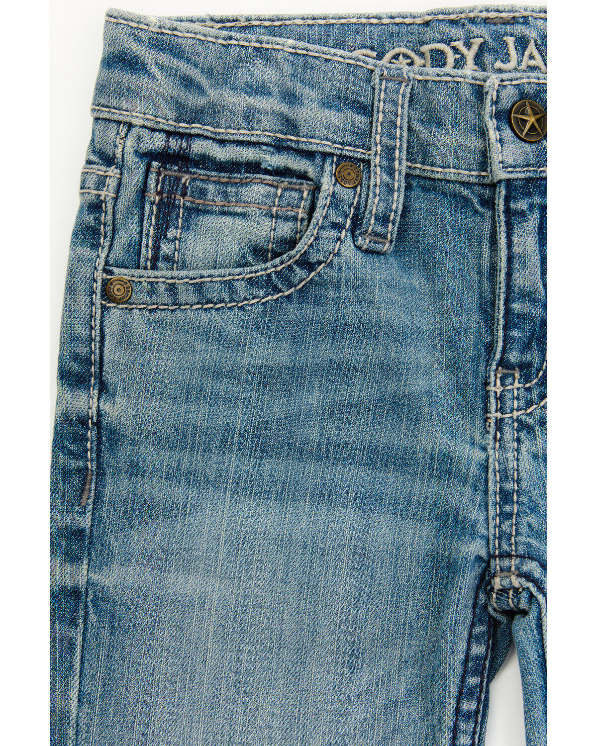 Cody James Boys' Hamshackle Wash Relaxed Bootcut Stretch Denim Jeans