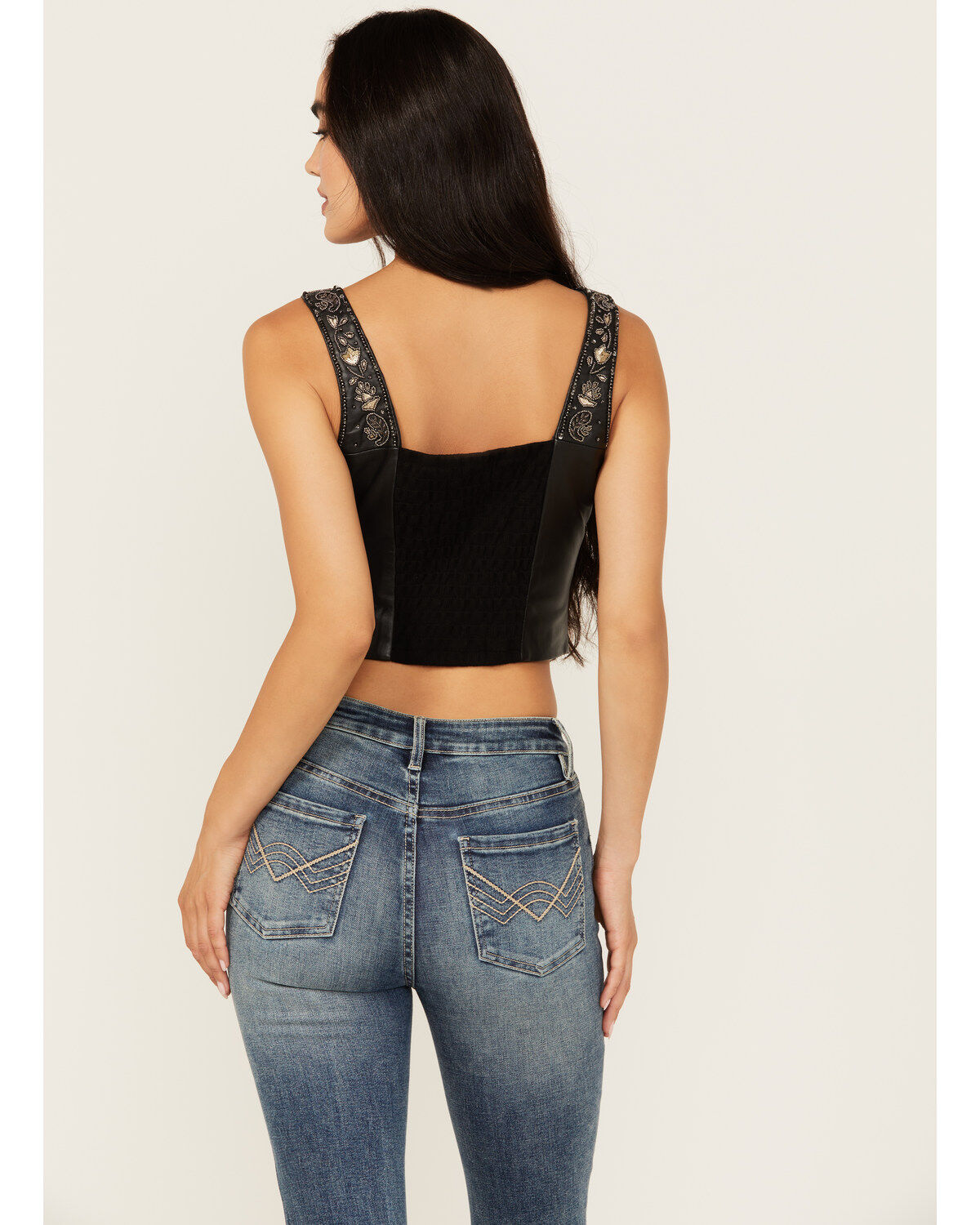 Idyllwind Women's Sunset Embellished Leather Bustier