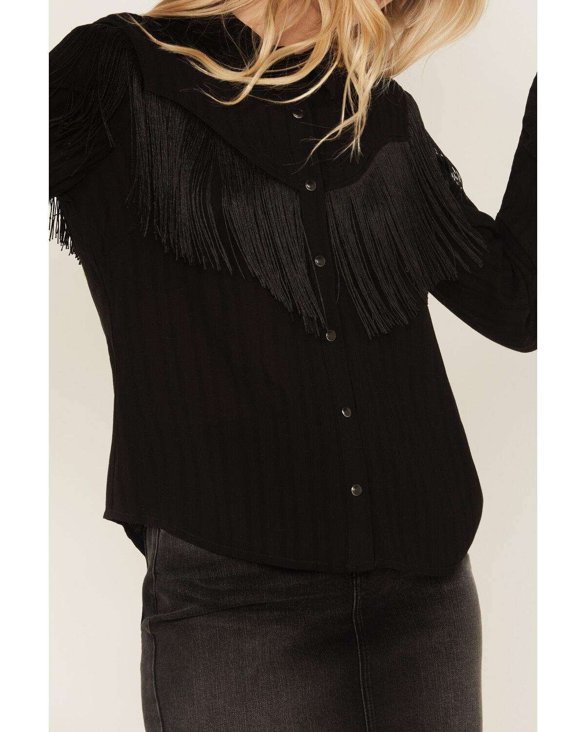 Idyllwind Women's Etta Fringe Long Sleeve Snap Western Shirt