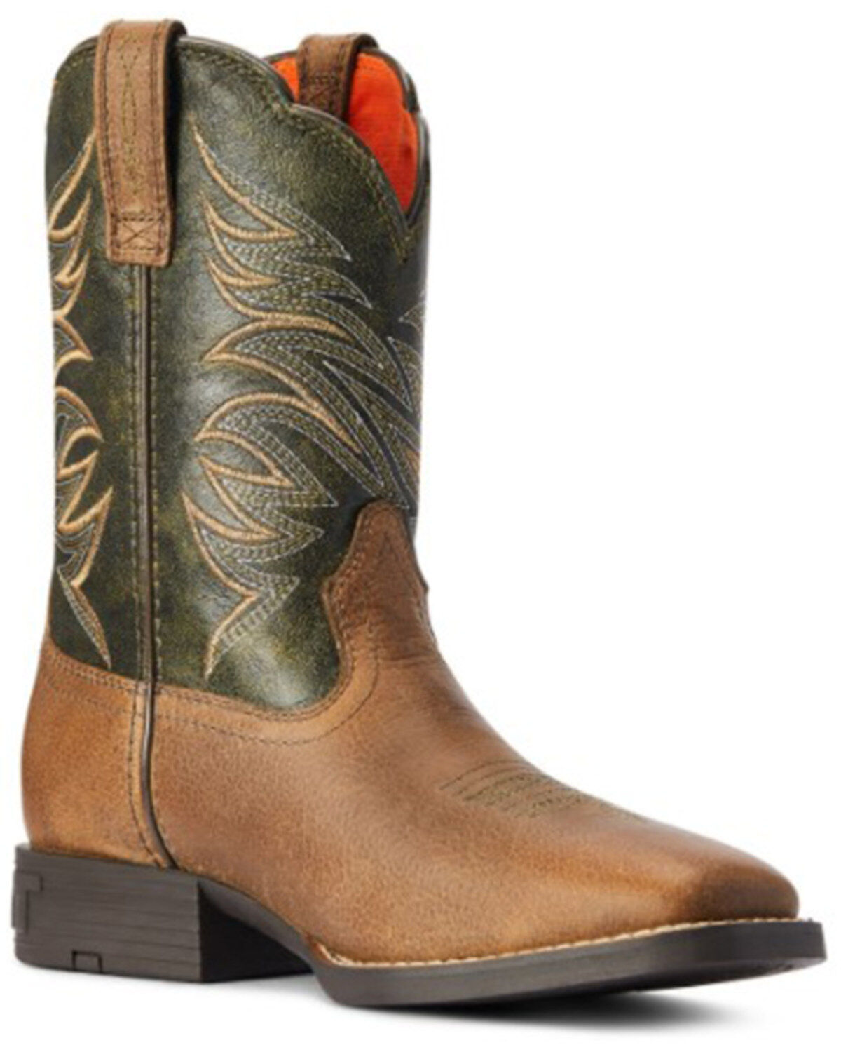 Ariat Boys' Firecatcher Alflafa Western Boots - Broad Square Toe
