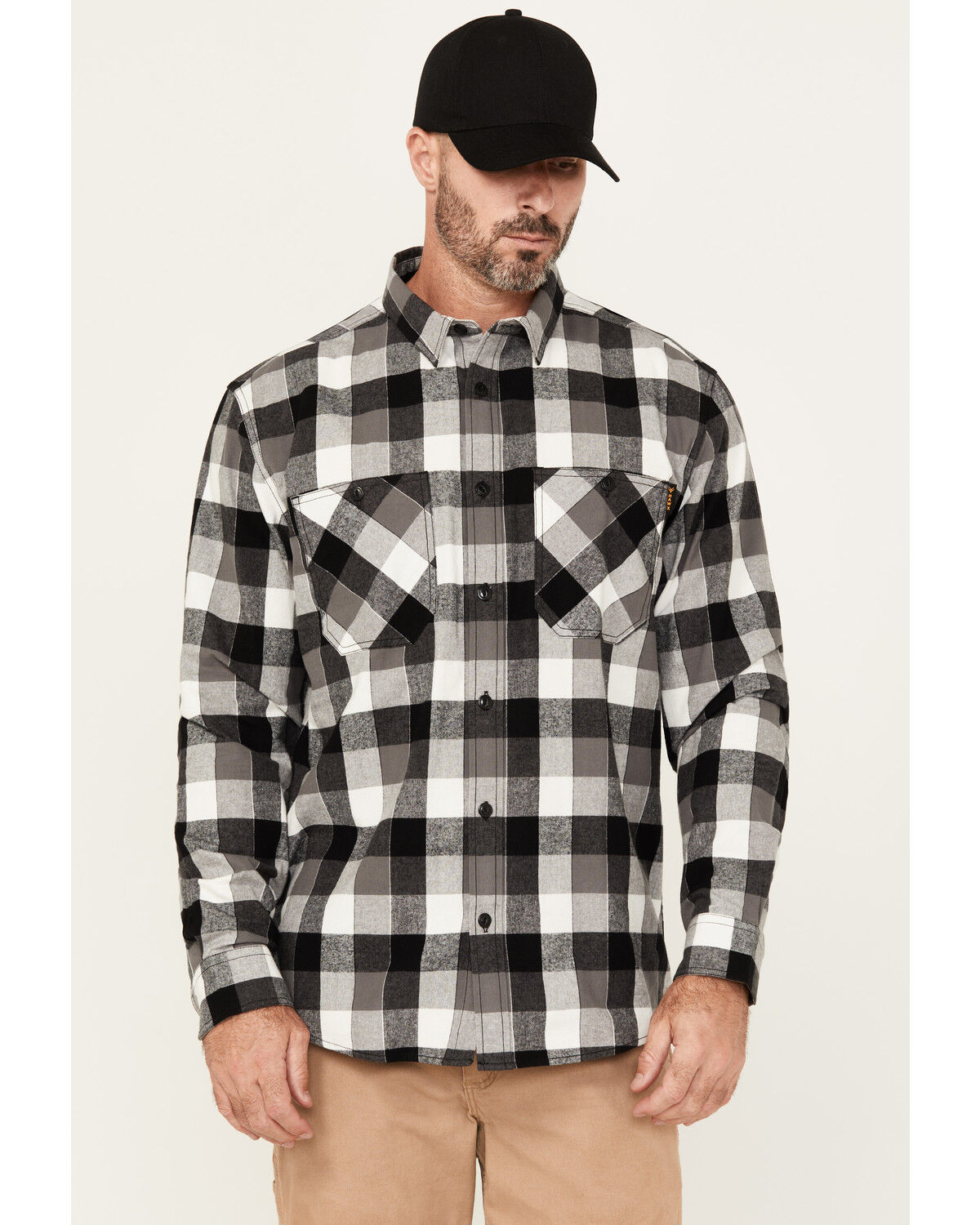 Hawx Men's Christopher Plaid Print Long Sleeve Button-Down Flannel Shirt