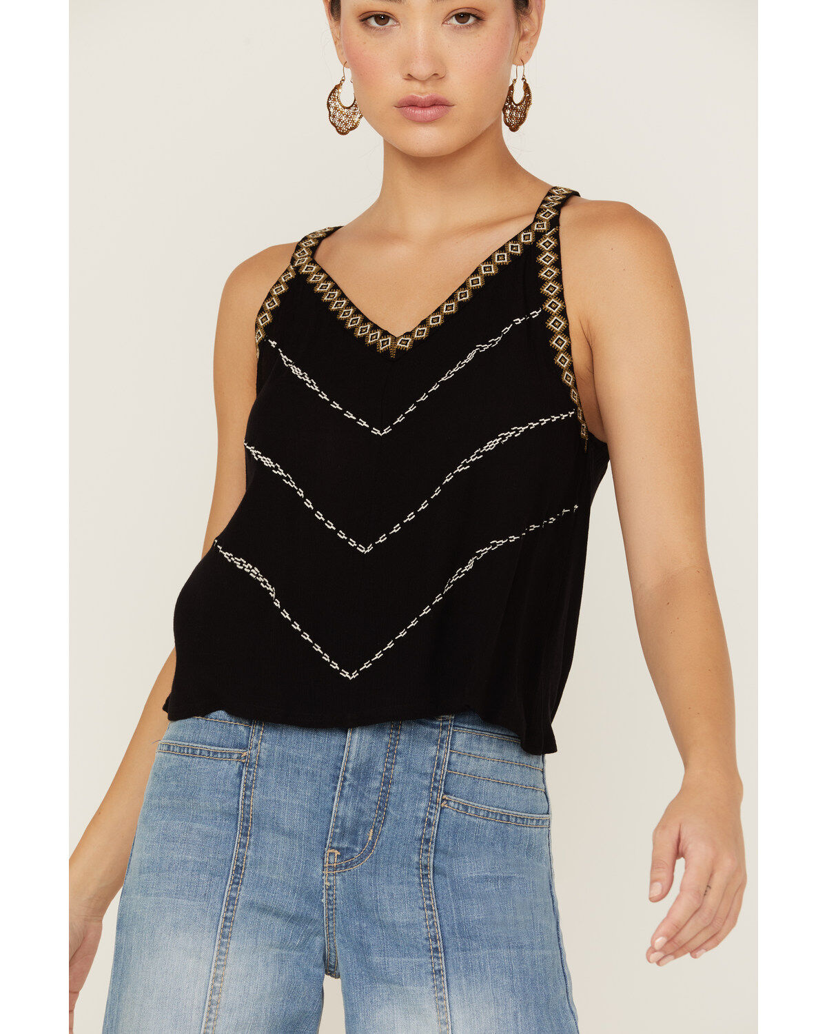 Shyanne Women's Southwestern Embroidered V-Neck Cami