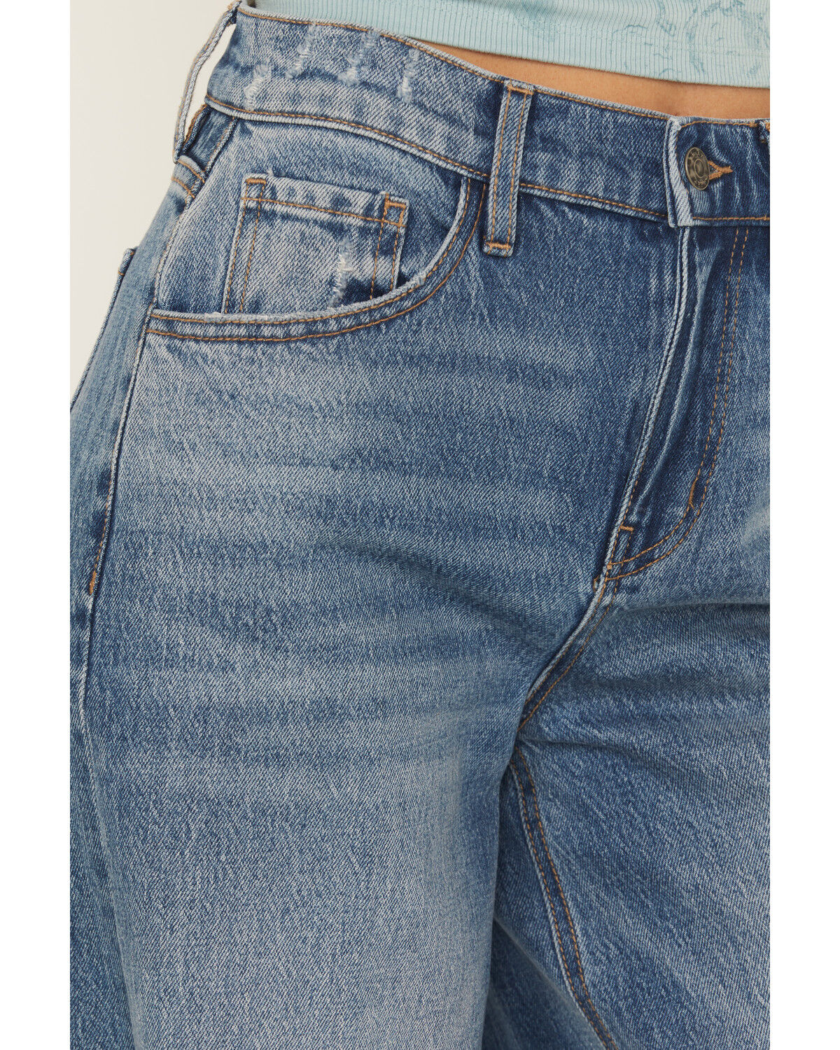Ariat Women's R.E.A.L. Jazmine Medium Wash Ultra High Rise Wide Stretch Denim Jeans