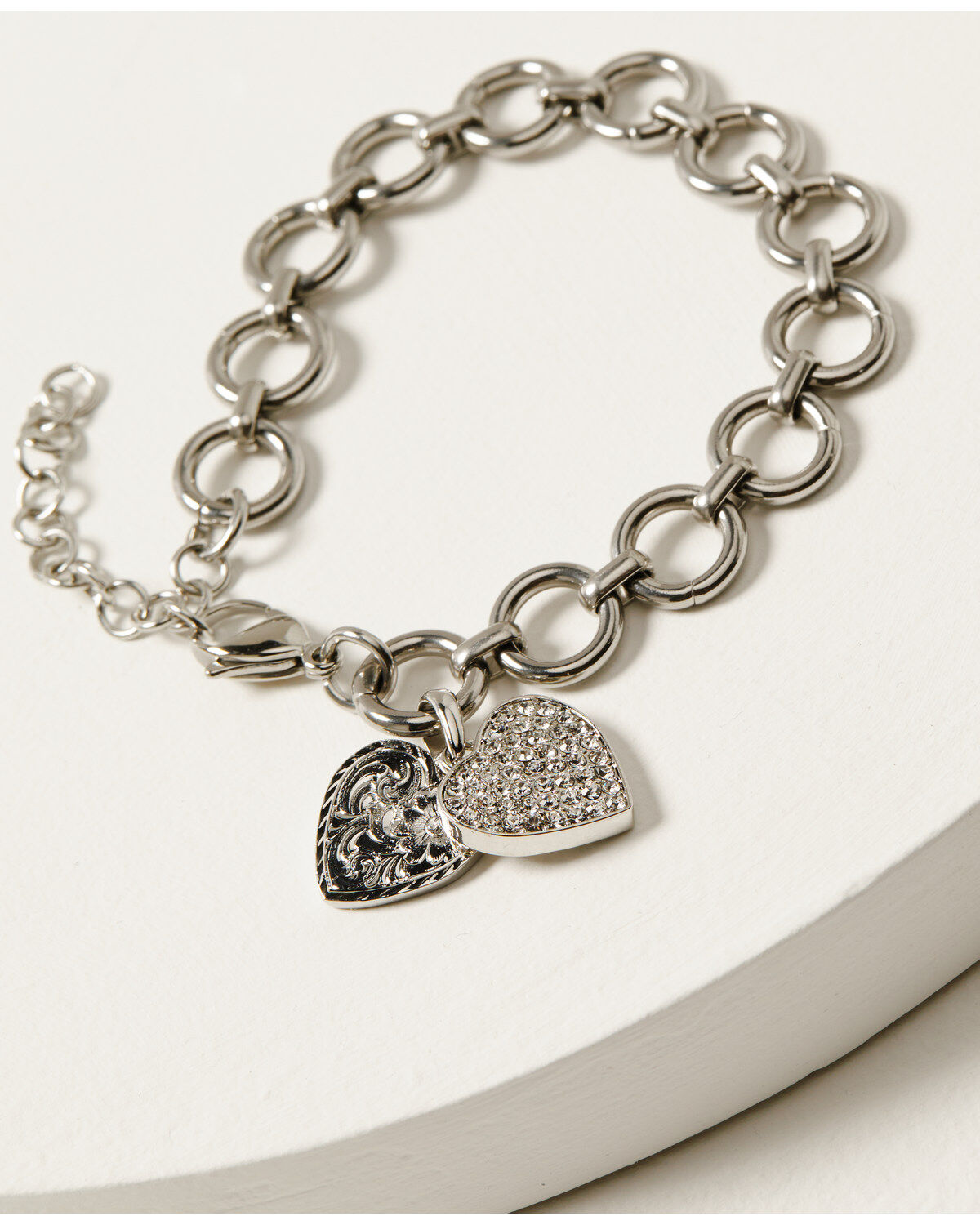 Montana Silversmiths Women's Country Charm Duo Heart Bracelet