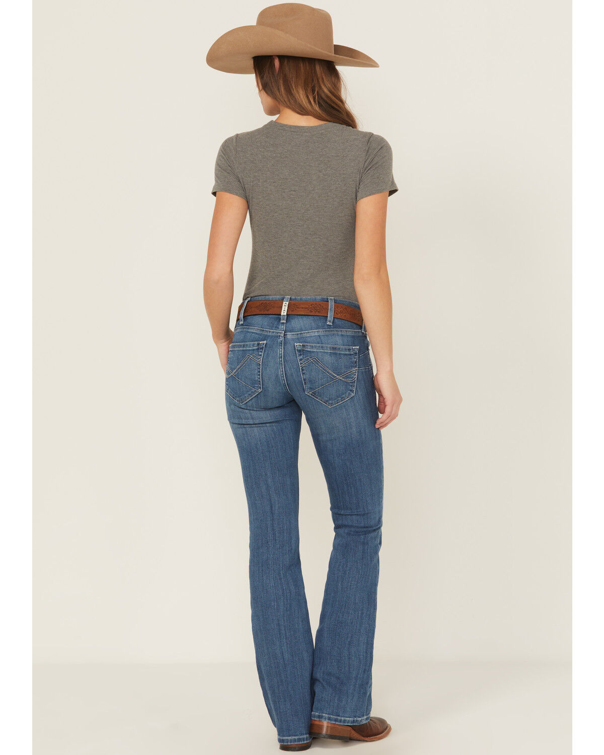 Ariat Women's R.E.A.L Mid Rise Patricia Stretch Main Bootcut Jeans