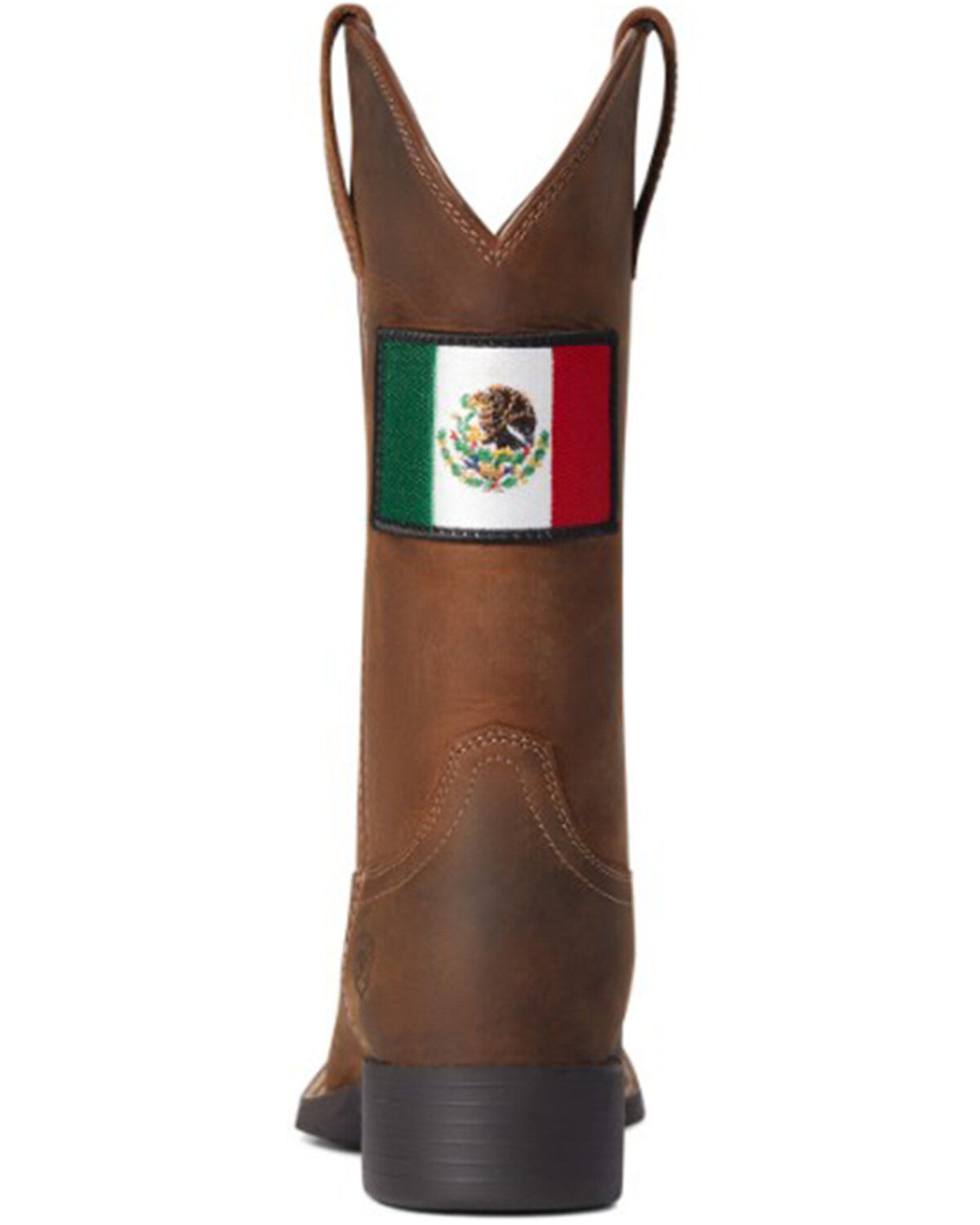 Ariat Women's Distressed Round Up Orgullo Mexicano Performance Western Boot - Broad Square Toe