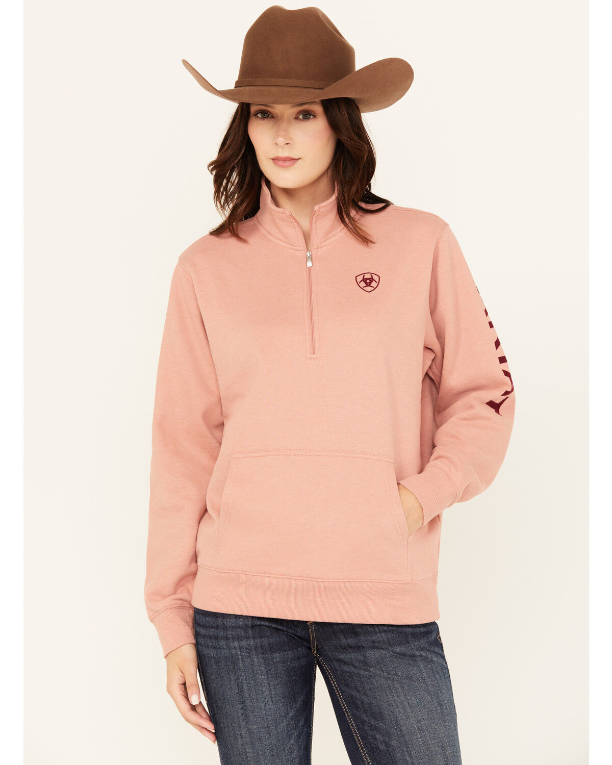 Ariat Women's Boot Barn Exclusive Half Zip Logo Pullover