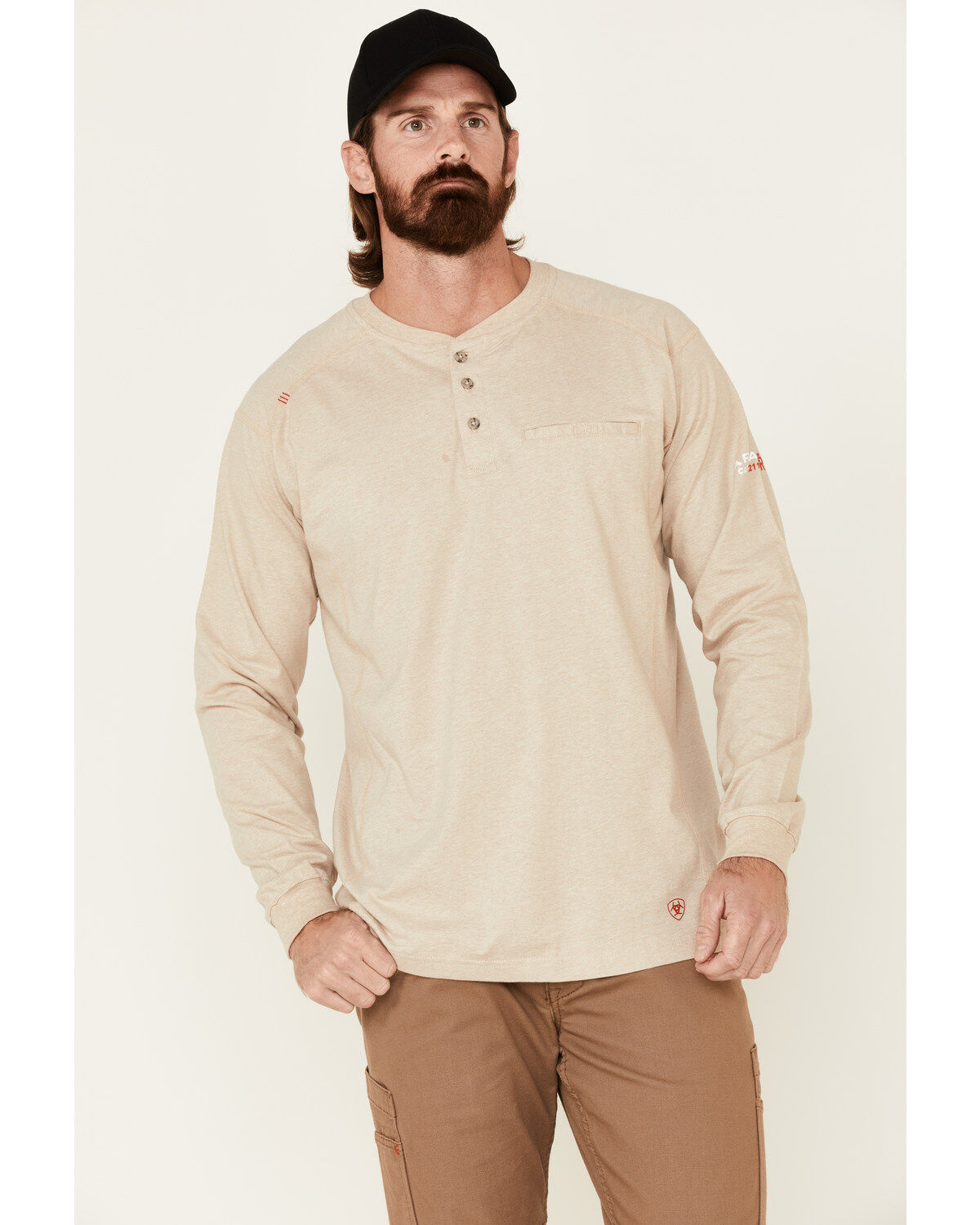 Ariat Men's FR Air Long Sleeve Work Long Sleeve Henley Shirt
