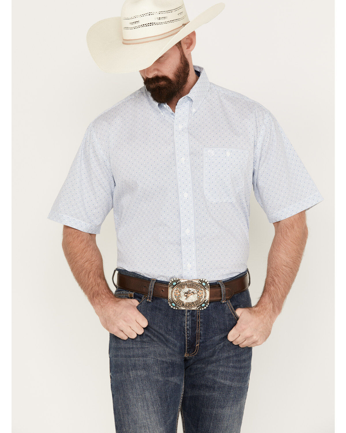 George Strait by Wrangler Men's Button-Down Western Shirt